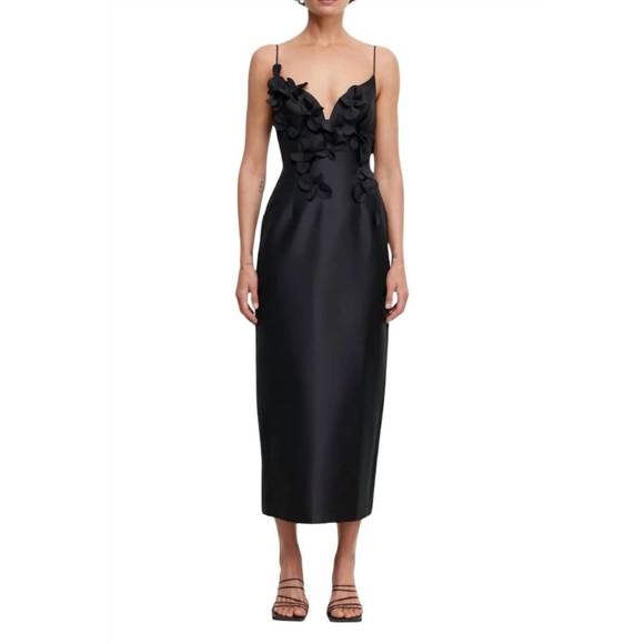 black taffeta mini dress Enigma A-line Draped and White / M Seam Length:29 Y NecklineSleevelessGrip TapeBoningRuchedBubble Hem Search: Dark Blue LaDivine CH048 Dress